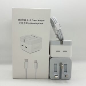 35W  2-in-1 CHARGER + USB-C TO LIGHTNING CABLE- WHITE